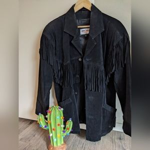 Minnetonka suede fringed jacket